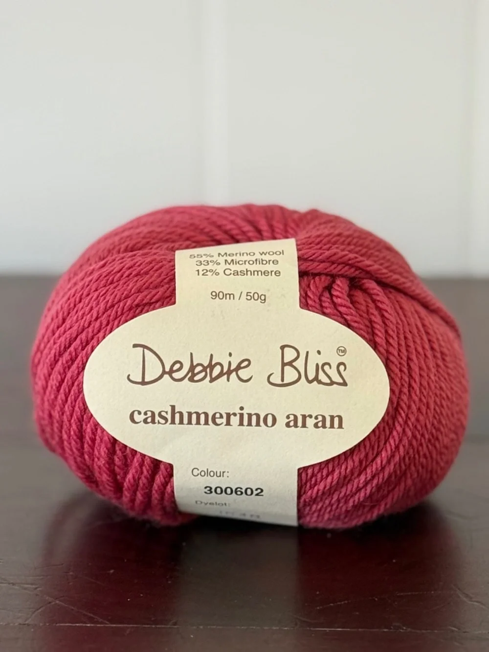 (4) Debbie Bliss Cashmerino Aran - Dark Pink 300602 - Merino/Microfibre/Cashmere